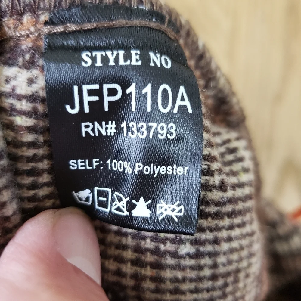 Plaid Wide-Leg Trousers in Brown and Cream - Picture 6 of 10